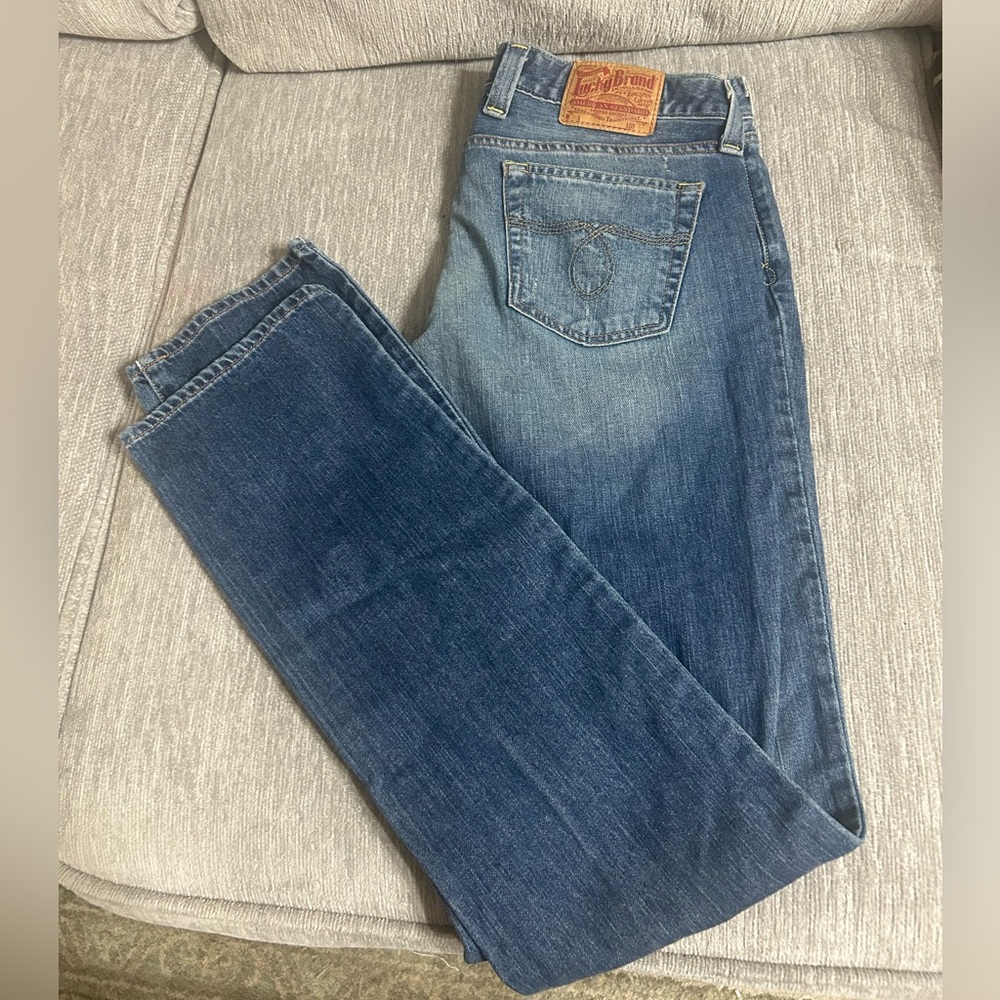 Lucky Brand Blue Lola Straight Jeans 10 Inseam 30